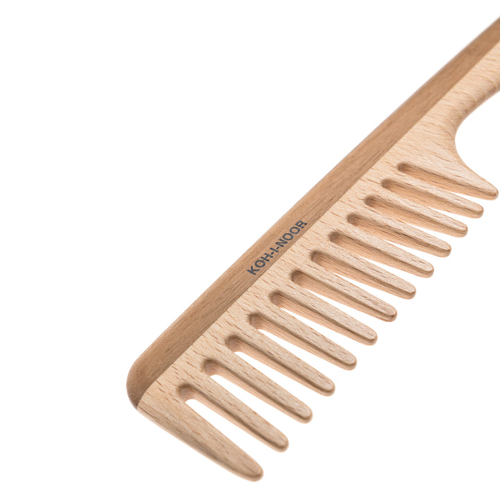 Legno Beech and Kotibe Wood Wide Tooth Comb