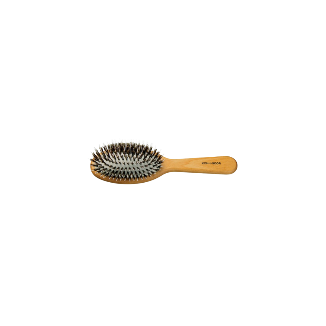 Legno Alder Wood Pneumatic Hair Brush with Boar Bristles and Nylon Pins