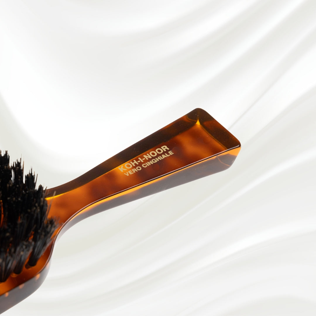 Jaspè Wide Rectangular Hair Brush with Boar or Natural Bristles