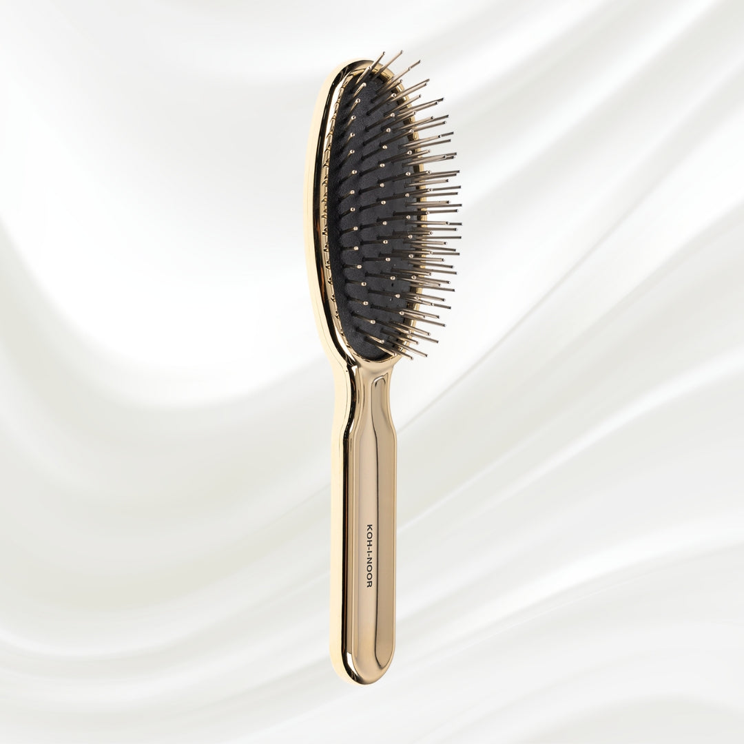 Metallic Metal Pin Hair Brush