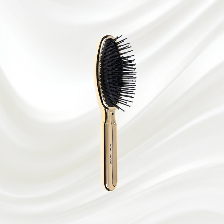 Metallic Pneumatic Oval Synthetic Pin Hairbrush