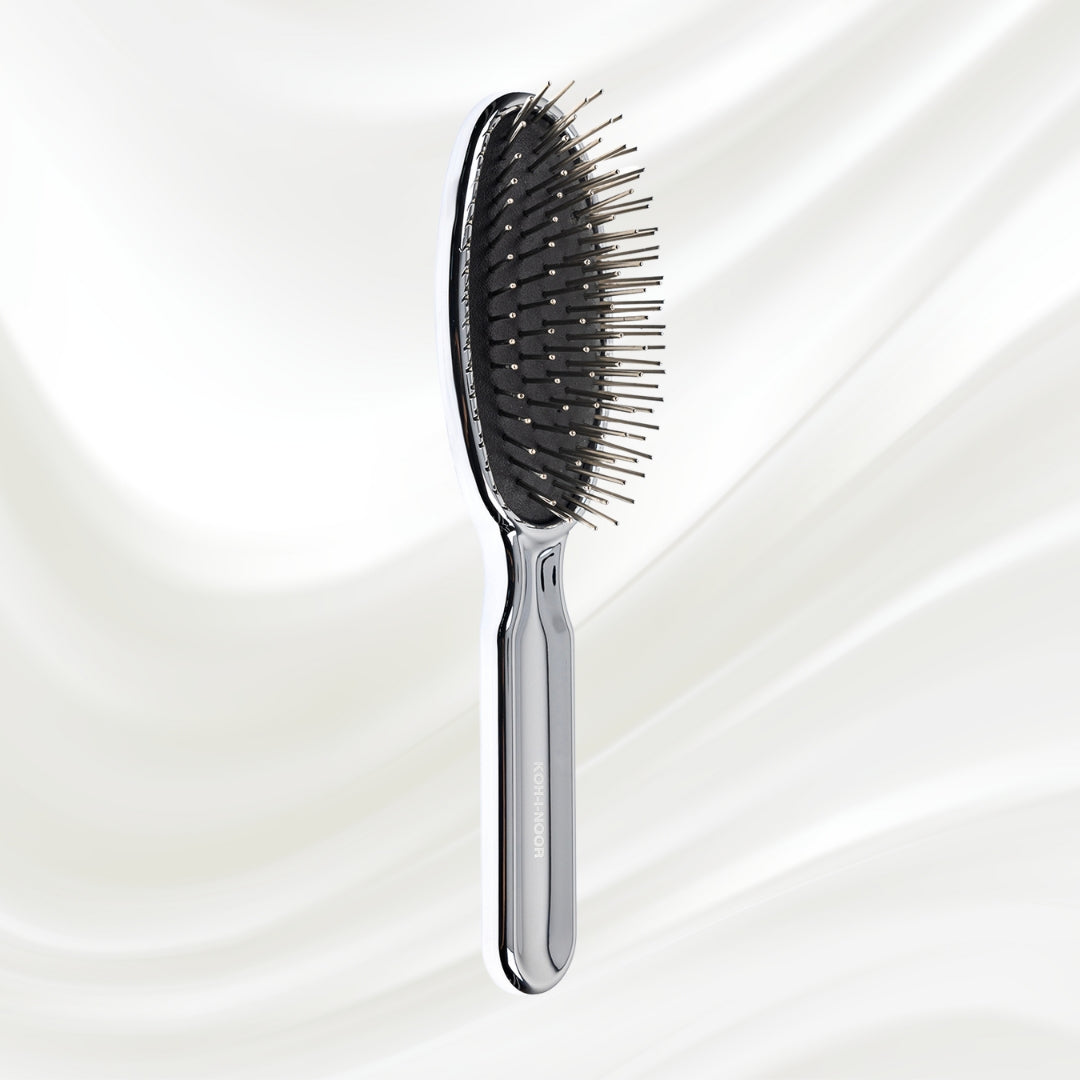 Metallic Metal Pin Hair Brush