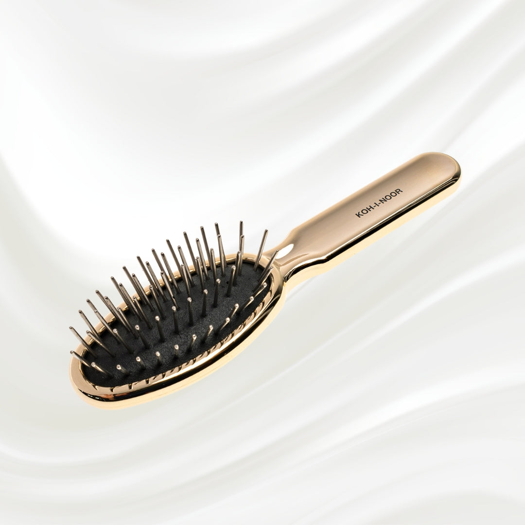 Metallic Metal Pin Hair Brush