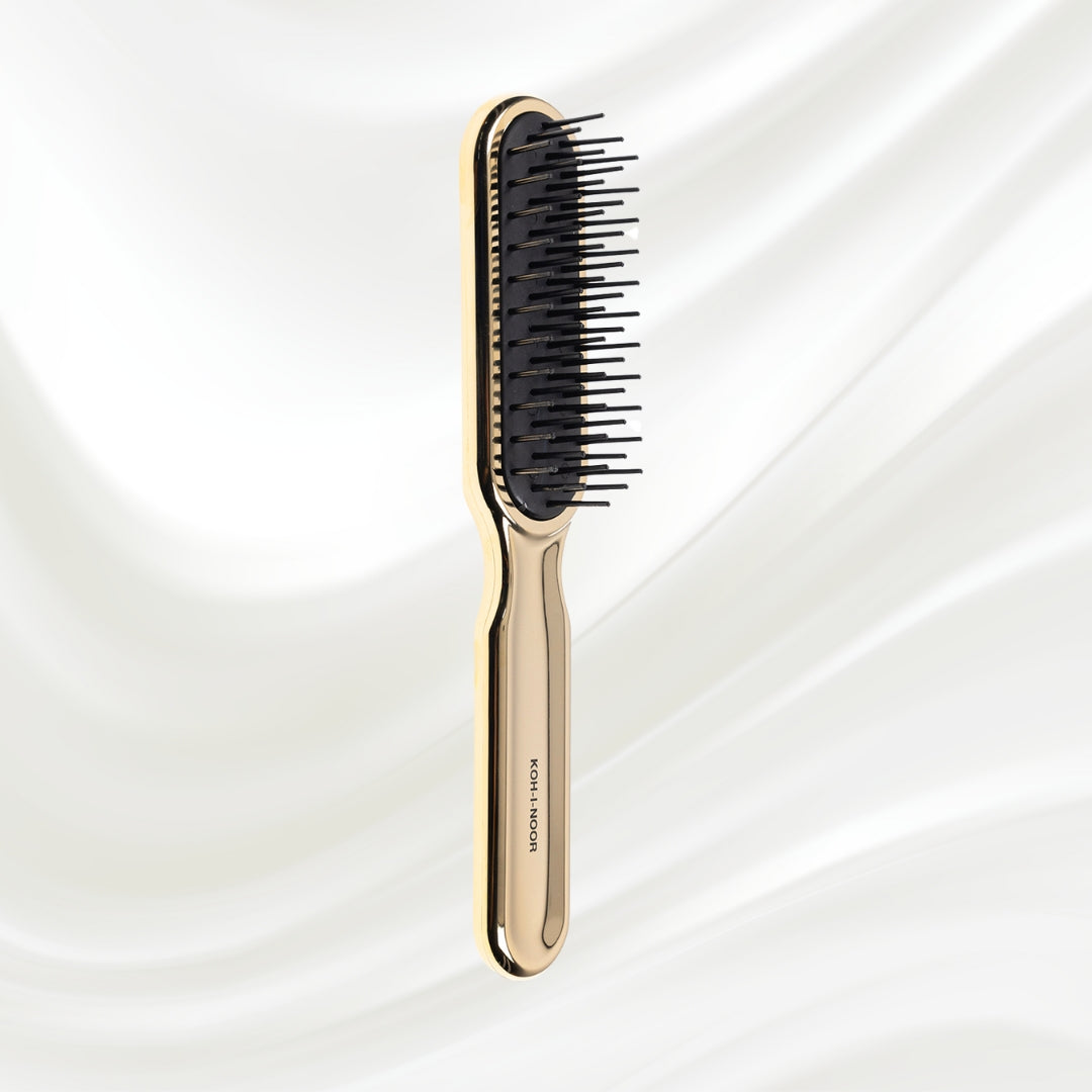 Metallic Pneumatic Synthetic Pin Styling Hairbrush