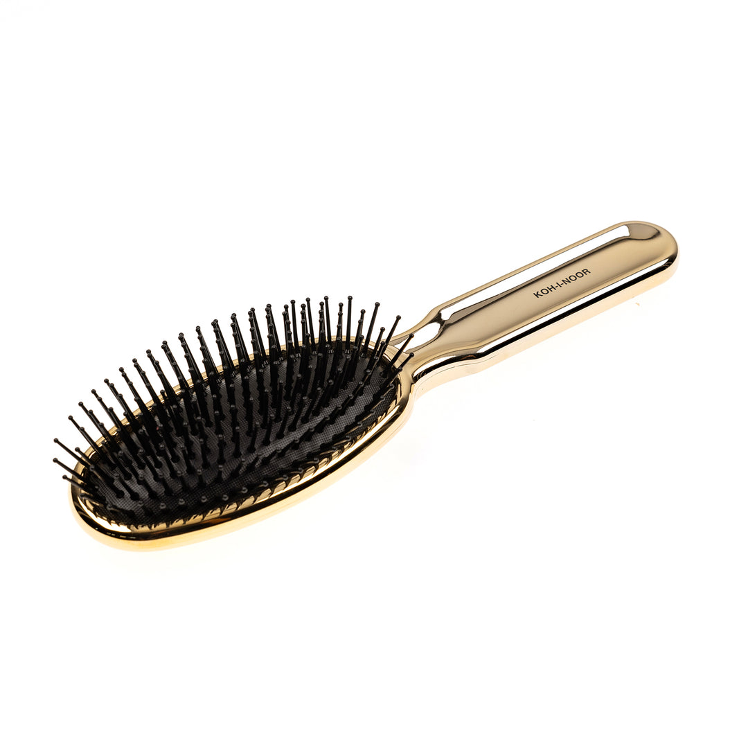 Metallic Pneumatic Oval Synthetic Pin Hairbrush