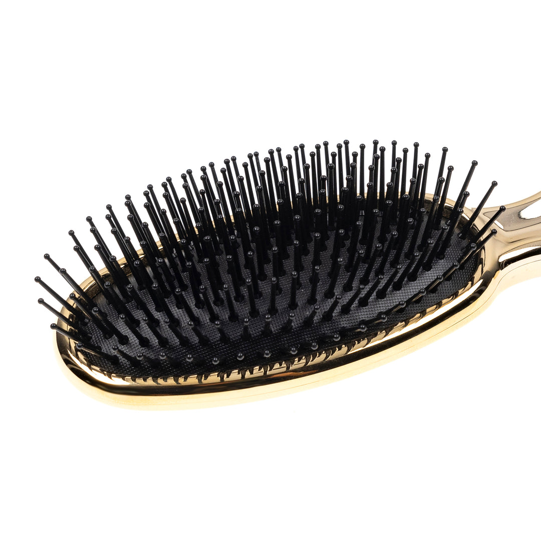 Metallic Pneumatic Oval Synthetic Pin Hairbrush