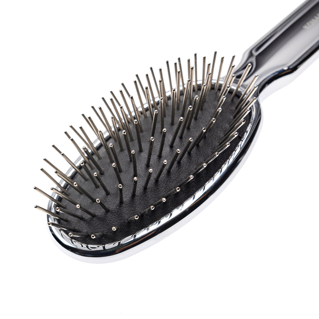 Metallic Metal Pin Hair Brush