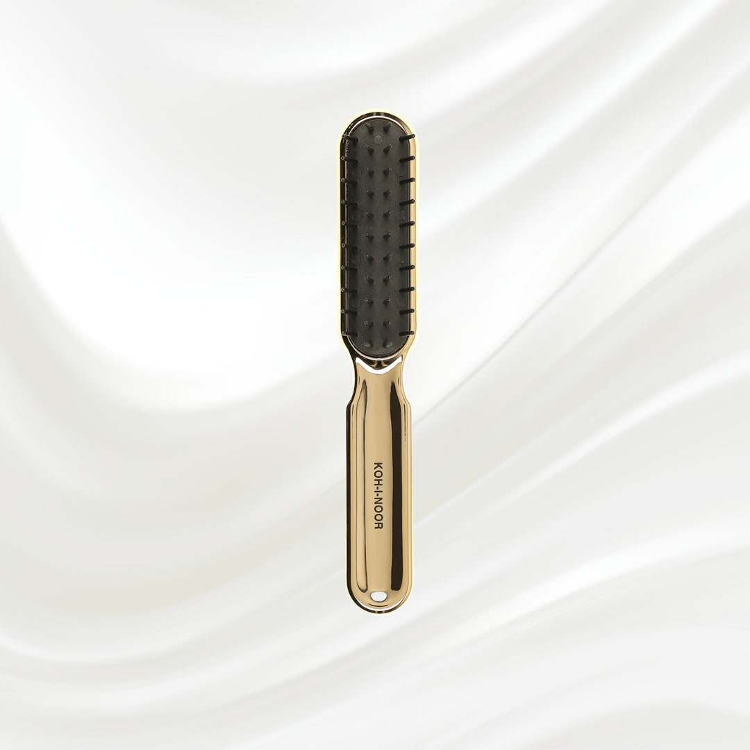 7114G KOH-I-NOOR Metallic styling brush with gold plated handle; KOH-I-NOOR's logo stamped on the handle