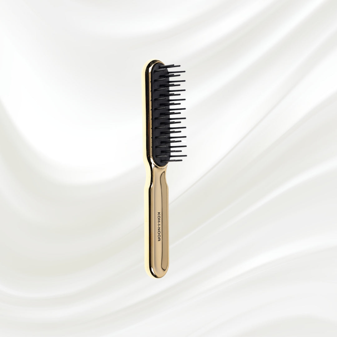 7114G KOH-I-NOOR Metallic styling brush with gold plated handle; KOH-I-NOOR's logo stamped on the handle