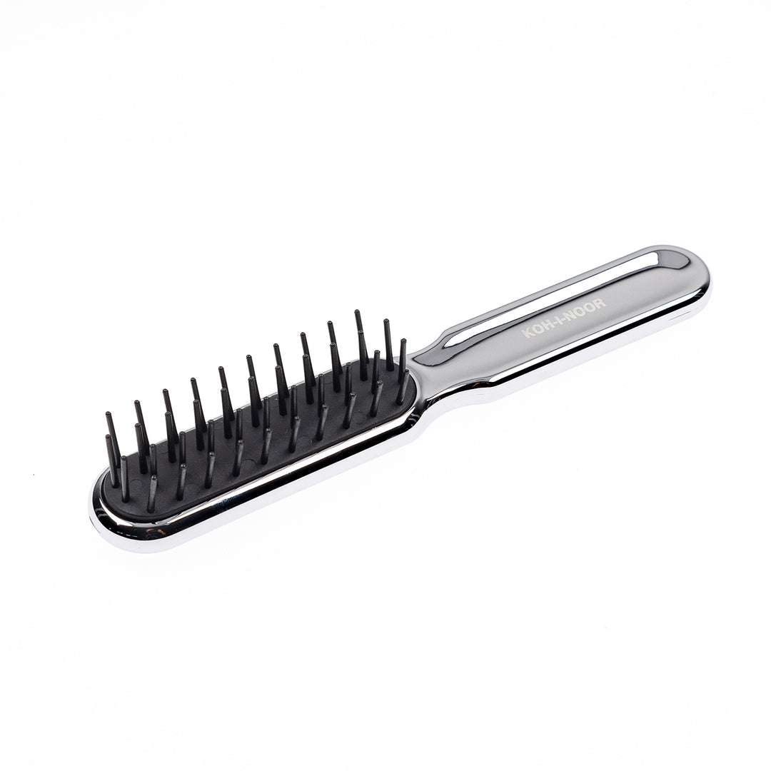 Metallic Pneumatic Synthetic Pin Styling Hairbrush