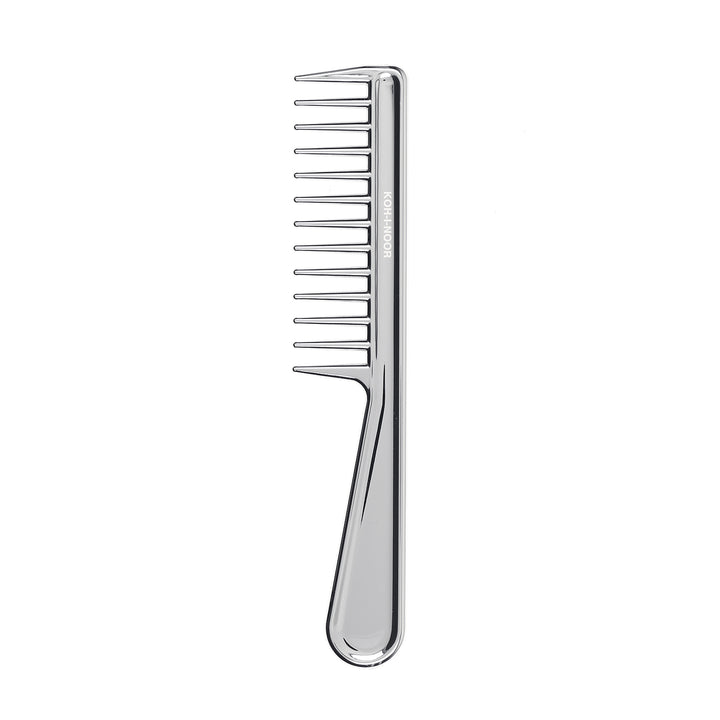 Metallic Wide Tooth Comb with Handle