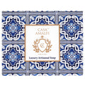 Casa Amalfi Blue Maiolica Gift Box: 3 Soaps + Ceramic Soap Dish