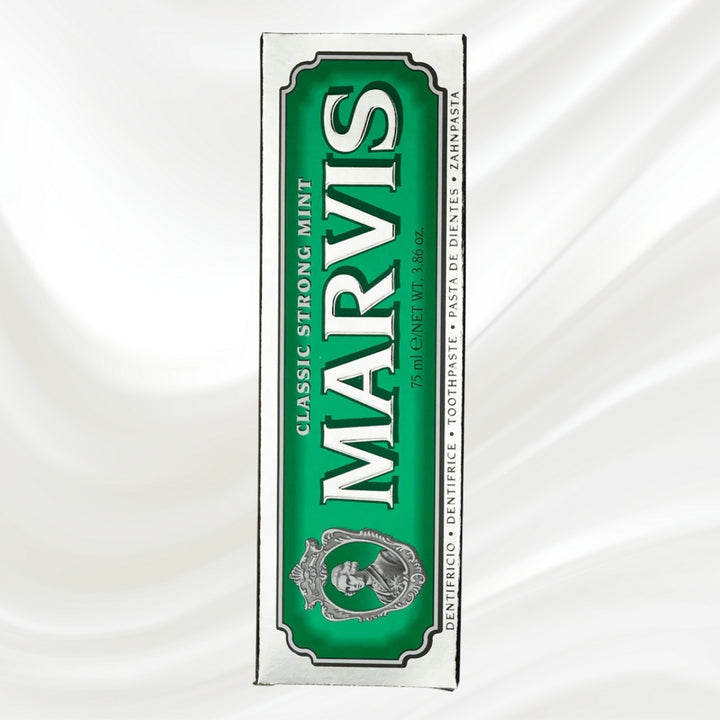 Marvis toothpaste tube packaging on a white background