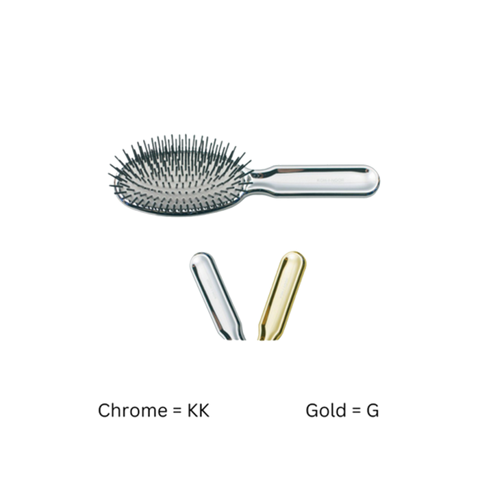 Metallic Pneumatic Oval Synthetic Pin Hairbrush