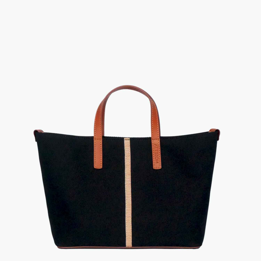 Carlia Small Tote Cotton Canvas and Leather by Nosetta
