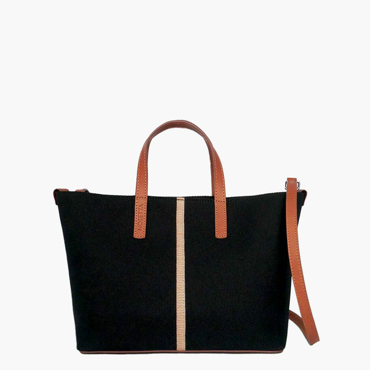 Carlia Small Tote Cotton Canvas and Leather by Nosetta