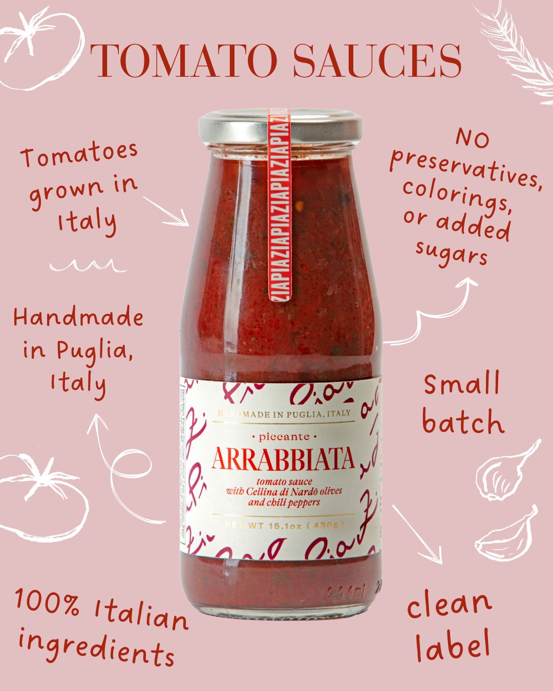 Zia Pia Arrabbiata Tomato Sauce