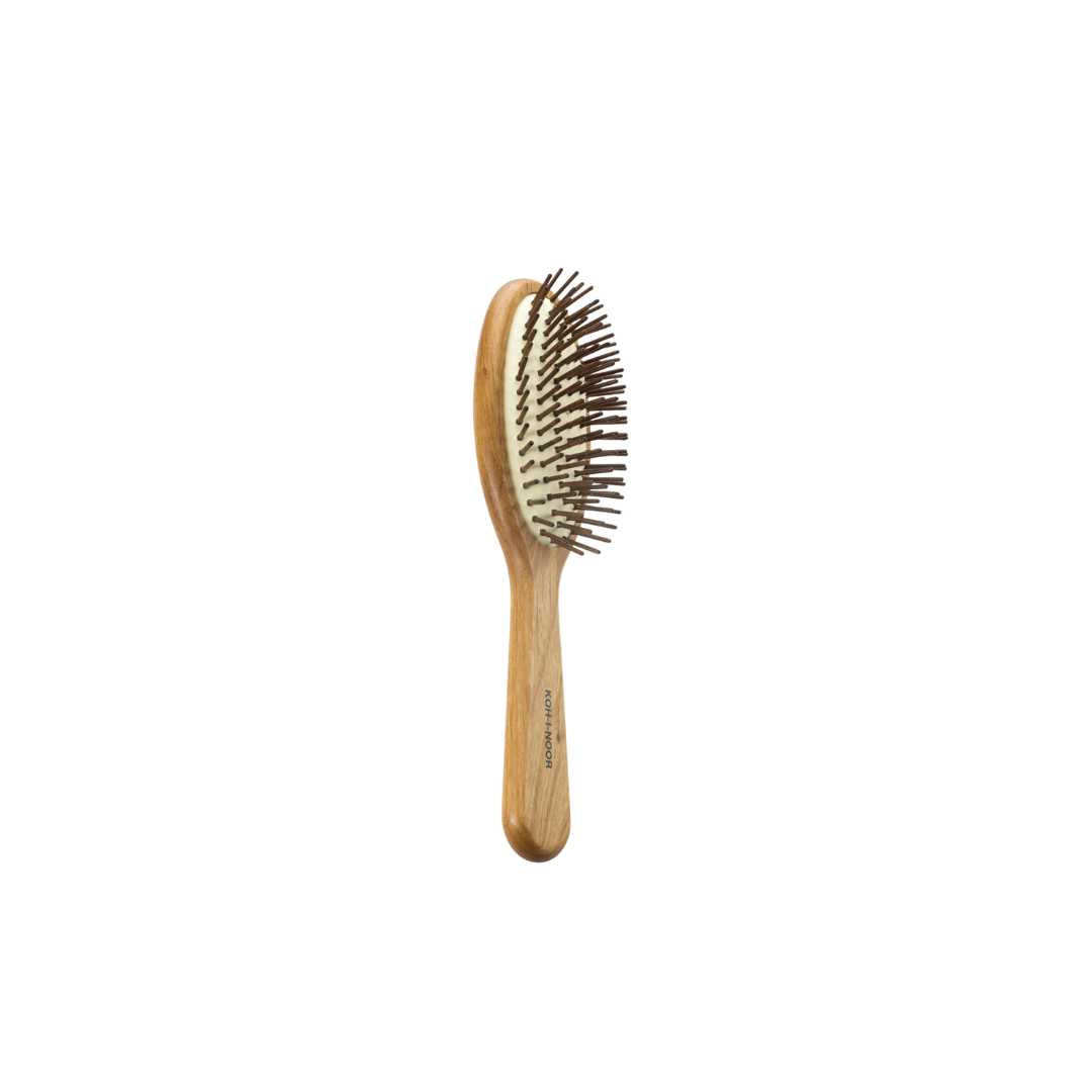 Legno Red Alder Wood Pneumatic Oval Brush with Cylindrical Wood Pins