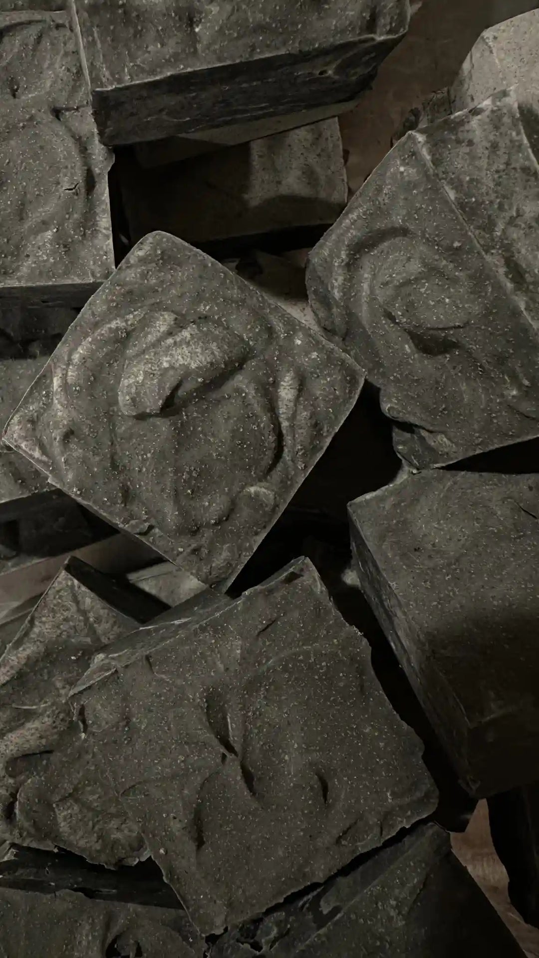 Black Clay Facial Soap with Activated charcoal + Hematite + Aloe vera