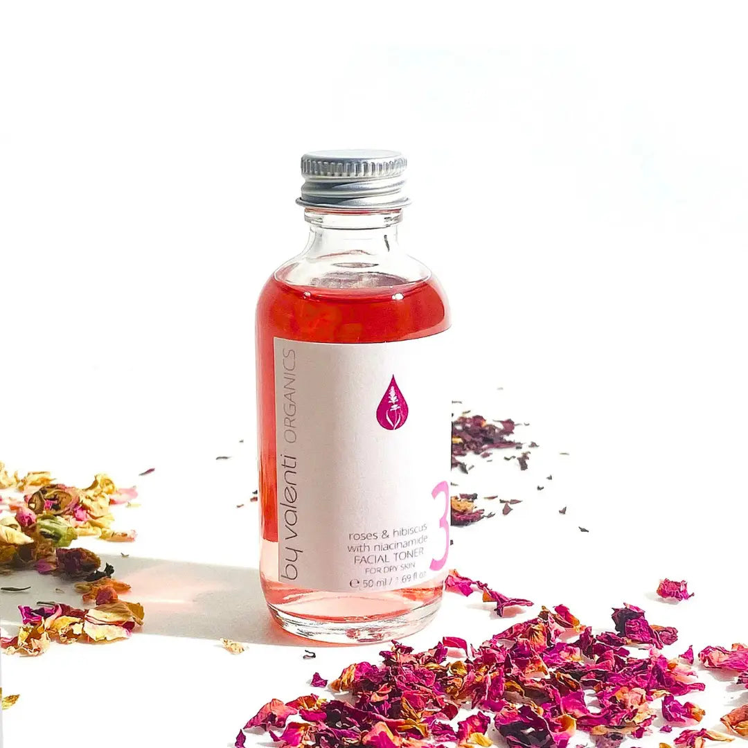 Roses & Hibiscus with Niacinamide Facial Toner for Dry Skin with Niacinamide 5% + Hibiscus extract + Witch hazel